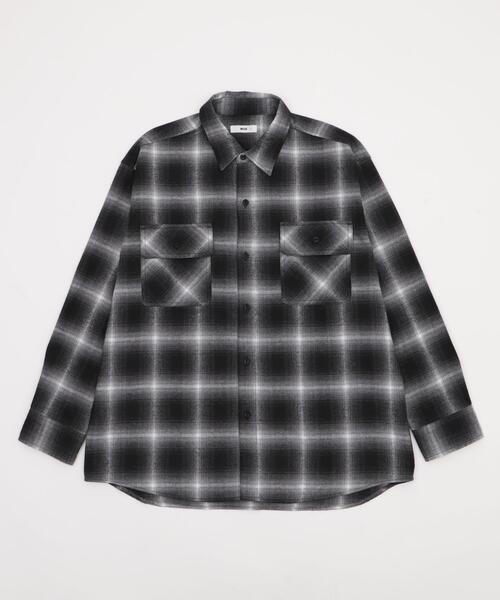 セール】WEGO/【25年秋冬新作】オンブレチェックネルシャツ（シャツ