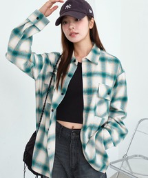 WEGO | WEGO/【25年秋冬新作】オンブレチェックネルシャツ(シャツ/ブラウス)