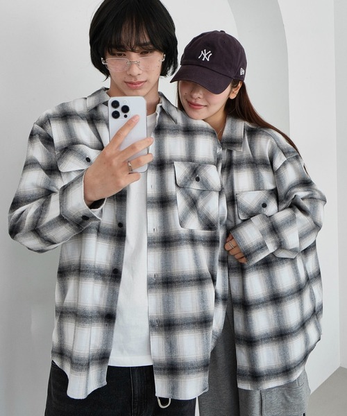 WEGO（ウィゴー）の「WEGO/オンブレチェックネルシャツ（シャツ/ブラウス・メンズ・その他1/その他4/その他6/その他5/その他3/その他2・MEDIUM/SMALL/LARGE）」の9枚目の写真