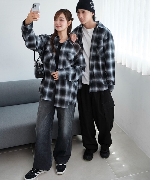 WEGO（ウィゴー）の「WEGO/オンブレチェックネルシャツ（シャツ/ブラウス・メンズ・その他1/その他4/その他6/その他5/その他3/その他2・MEDIUM/SMALL/LARGE）」の8枚目の写真