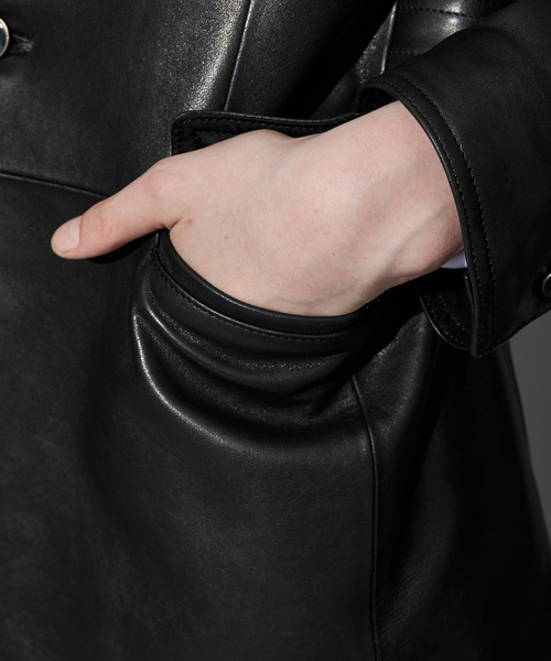 5351 POUR LES HOMMES（ゴーサンゴーイチプールオム）の「【25AW/セットアップ対応】テーラード レザージャケット（テーラードジャケット・メンズ・ブラック・50/48/46/44）」の9枚目の写真