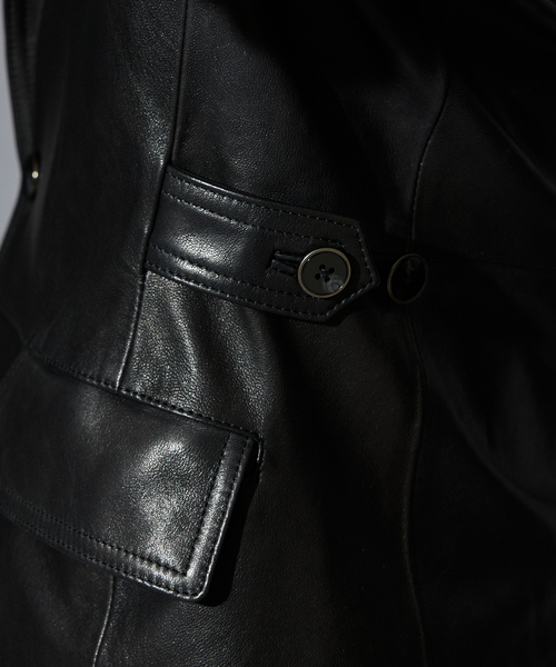5351 POUR LES HOMMES（ゴーサンゴーイチプールオム）の「【25AW/セットアップ対応】テーラード レザージャケット（テーラードジャケット・メンズ・ブラック・50/48/46/44）」の10枚目の写真