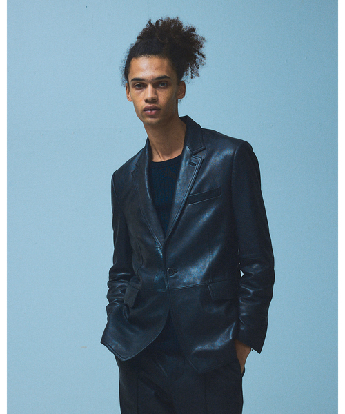 5351 POUR LES HOMMES（ゴーサンゴーイチプールオム）の「【25AW/セットアップ対応】テーラード レザージャケット（テーラードジャケット・メンズ・ブラック・50/48/46/44）」の14枚目の写真