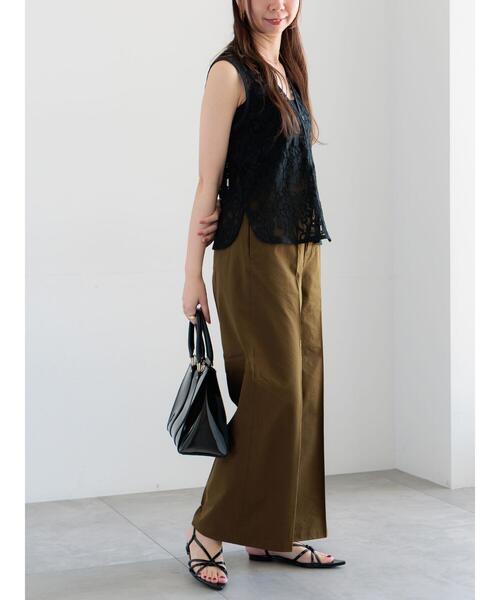 Te chichi（テチチ）の「前あきレイヤードレースジレベスト（ベスト・レディース・ブラック/ブラウン・F）」の8枚目の写真