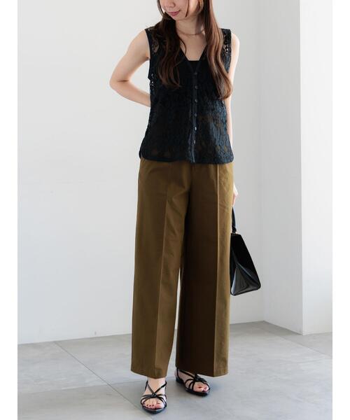 Te chichi（テチチ）の「前あきレイヤードレースジレベスト（ベスト・レディース・ブラック/ブラウン・F）」の9枚目の写真