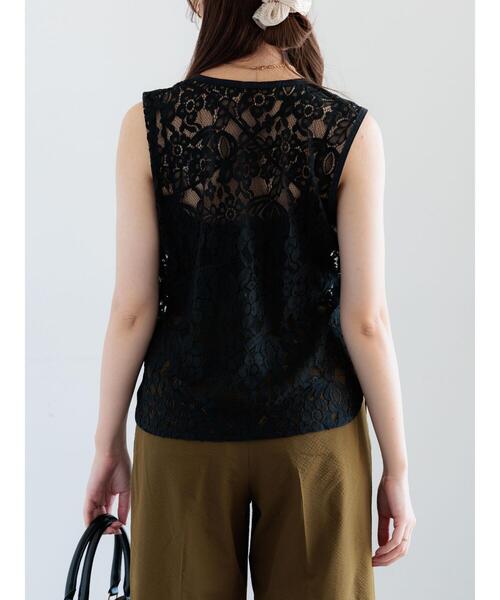Te chichi（テチチ）の「前あきレイヤードレースジレベスト（ベスト・レディース・ブラック/ブラウン・F）」の12枚目の写真
