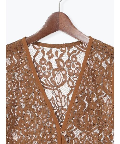 Te chichi（テチチ）の「前あきレイヤードレースジレベスト（ベスト・レディース・ブラック/ブラウン・F）」の18枚目の写真