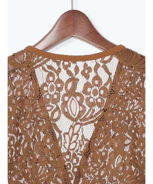 Te chichi（テチチ）の「前あきレイヤードレースジレベスト（ベスト・レディース・ブラック/ブラウン・F）」の21枚目の写真