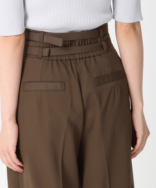 31 Sons de mode（トランテアン　ソン　ドゥ　モード）の「2025秋冬新作 ダブルベルト付ワイドパンツ（スラックス・レディース・ブラウン/ピンク/グレー・S/M）」の20枚目の写真