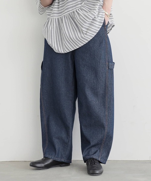n'OrLABEL(ノアールレーベル)の「サルエルペインターデニムパンツ(デニムパンツ・レディース・ネイビー/ブルー・2/1)」の17枚目の写真