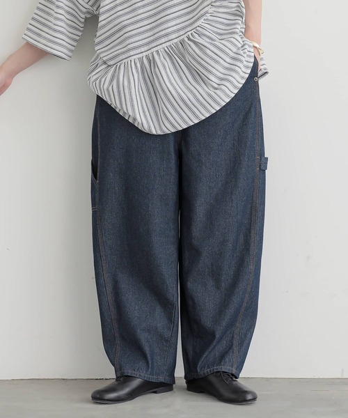 n'OrLABEL(ノアールレーベル)の「サルエルペインターデニムパンツ(デニムパンツ・レディース・ネイビー/ブルー・2/1)」の18枚目の写真