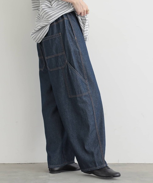 n'OrLABEL(ノアールレーベル)の「サルエルペインターデニムパンツ(デニムパンツ・レディース・ネイビー/ブルー・2/1)」の20枚目の写真
