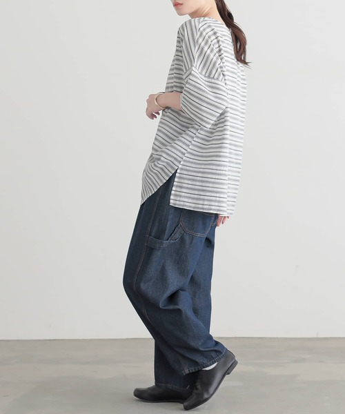 n'OrLABEL(ノアールレーベル)の「サルエルペインターデニムパンツ(デニムパンツ・レディース・ネイビー/ブルー・2/1)」の10枚目の写真