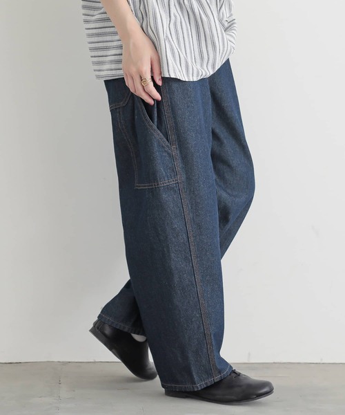 n'OrLABEL(ノアールレーベル)の「サルエルペインターデニムパンツ(デニムパンツ・レディース・ネイビー/ブルー・2/1)」の19枚目の写真