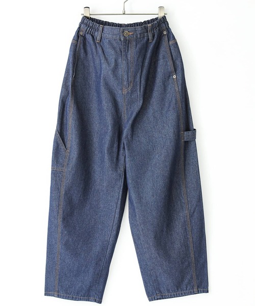 n'OrLABEL(ノアールレーベル)の「サルエルペインターデニムパンツ(デニムパンツ・レディース・ネイビー/ブルー・2/1)」の3枚目の写真