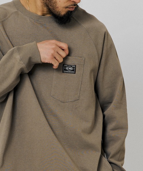 BIG MIKE(ビッグマイク)の「BIG MIKE ビッグマイク ヘビーウエイト 3ポケット 長袖Tシャツ ロンT /// 102538712(Tシャツ/カットソー・メンズ・チャコール/ナチュラル/アッシュ・MEDIUM/LARGE/X-LARGE)」の1枚目の写真