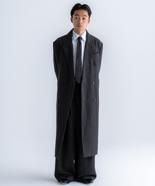 Tweed three tuck wide slacks / ツイード3タックワイドスラックス