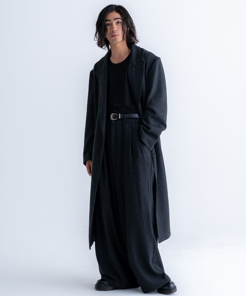 セール】Tweed three tuck wide slacks / ツイード3タックワイド