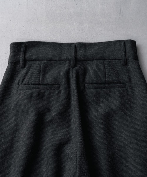 SINSS（シンス）の「Tweed three tuck wide slacks / ツイード3タック