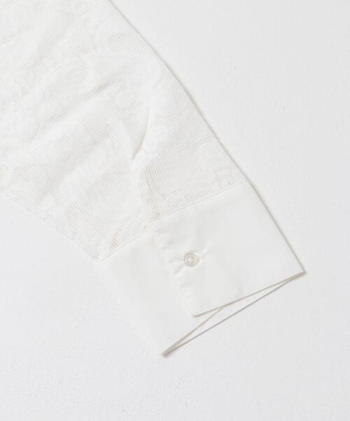 ITEMS URBANRESEARCH（アイテムズ アーバンリサーチ）の「ペイズリーレースバンドカラーシャツ（シャツ/ブラウス・レディース・ホワイト/ブラウン・FREE）」の9枚目の写真