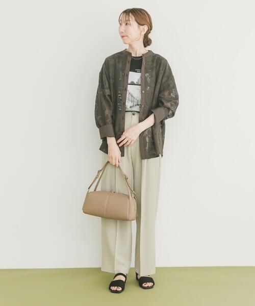 ITEMS URBANRESEARCH（アイテムズ アーバンリサーチ）の「ペイズリーレースバンドカラーシャツ（シャツ/ブラウス・レディース・ホワイト/ブラウン・FREE）」の12枚目の写真