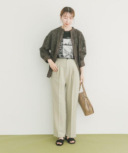 ITEMS URBANRESEARCH（アイテムズ アーバンリサーチ）の「ペイズリーレースバンドカラーシャツ（シャツ/ブラウス・レディース・ホワイト/ブラウン・FREE）」の14枚目の写真