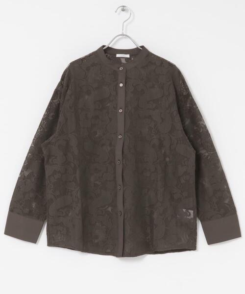 ITEMS URBANRESEARCH（アイテムズ アーバンリサーチ）の「ペイズリーレースバンドカラーシャツ（シャツ/ブラウス・レディース・ホワイト/ブラウン・FREE）」の15枚目の写真