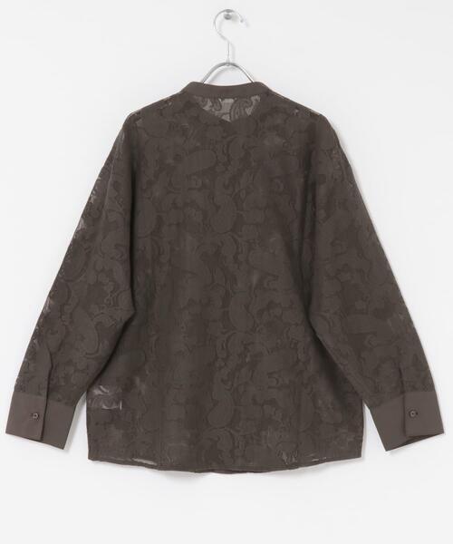 ITEMS URBANRESEARCH（アイテムズ アーバンリサーチ）の「ペイズリーレースバンドカラーシャツ（シャツ/ブラウス・レディース・ホワイト/ブラウン・FREE）」の16枚目の写真