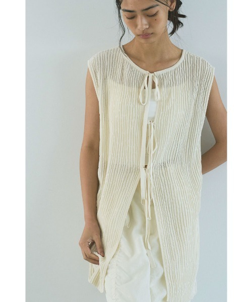 marjour(マージュール)の「2WAY SUMMER TUNIC KNIT(ニット/セーター・レディース・オフホワイト/モカ・M)」の16枚目の写真