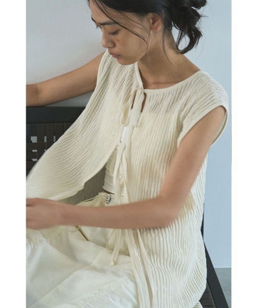 marjour(マージュール)の「2WAY SUMMER TUNIC KNIT(ニット/セーター・レディース・オフホワイト/モカ・M)」の17枚目の写真