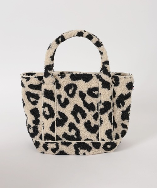 BAYFLOW（ベイフロー）の「[500mlのペットボトルも入る]レオパードボアロゴトートM（トートバッグ・レディース・ライトベージュ/ブラウン・FREE）」の8枚目の写真