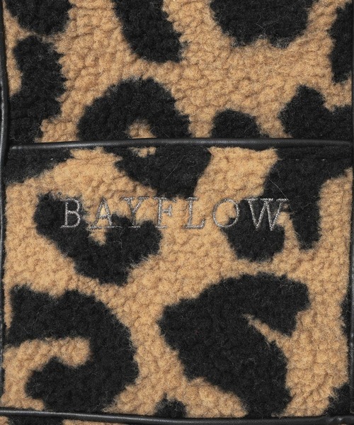 BAYFLOW（ベイフロー）の「[500mlのペットボトルも入る]レオパードボアロゴトートM（トートバッグ・レディース・ライトベージュ/ブラウン・FREE）」の14枚目の写真