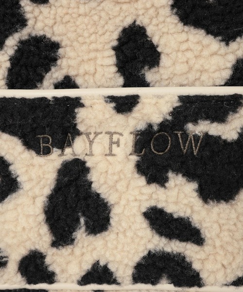 BAYFLOW（ベイフロー）の「[500mlのペットボトルも入る]レオパードボアロゴトートM（トートバッグ・レディース・ライトベージュ/ブラウン・FREE）」の15枚目の写真