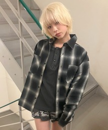 FREE DEE（フリー ディー）の「A'GEM/9 × .kom 『FREE DEE/フリーディー』 オンブレーチェック シャツ/（シャツ/ブラウス）」