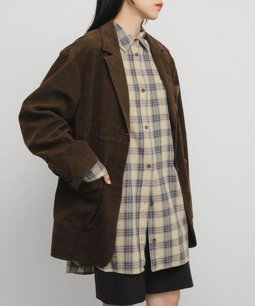 KBF（ケイビーエフ）の「BIGチェックシャツ（シャツ/ブラウス・レディース・グレー系その他/イエロー系その他/ブルー系その他・ONE）」の9枚目の写真