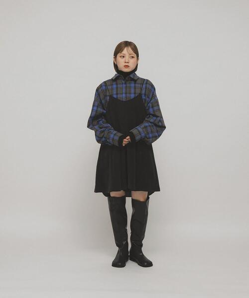 KBF（ケイビーエフ）の「BIGチェックシャツ（シャツ/ブラウス・レディース・グレー系その他/イエロー系その他/ブルー系その他・ONE）」の18枚目の写真