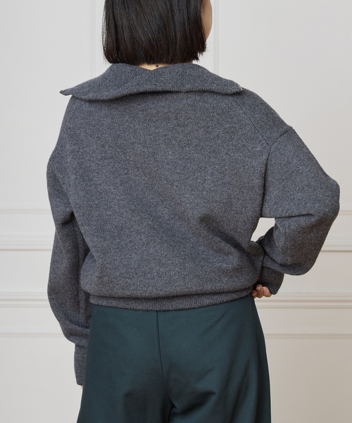 IENA LA BOUCLE(イエナラブークル)の「IENA LA BOUCLE ZIP ニットプルオーバー(ニット/セーター・レディース・ブルー/チャコールグレー・FREE)」の13枚目の写真