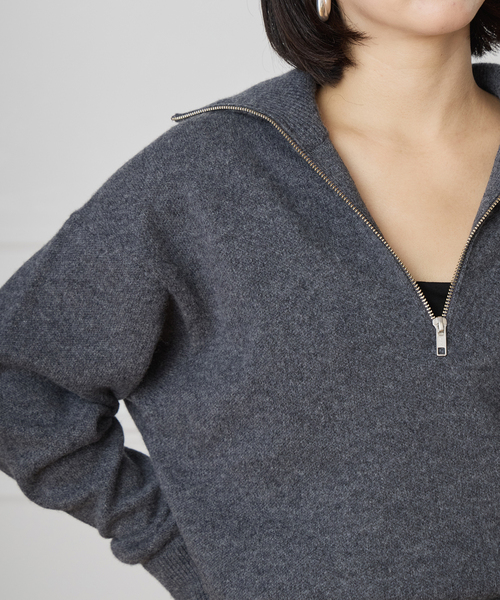 IENA LA BOUCLE ZIP ニットプルオーバー（ニット/セーター）｜IENA LA