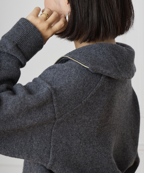 IENA LA BOUCLE(イエナラブークル)の「IENA LA BOUCLE ZIP ニットプルオーバー(ニット/セーター・レディース・ブルー/チャコールグレー・FREE)」の17枚目の写真