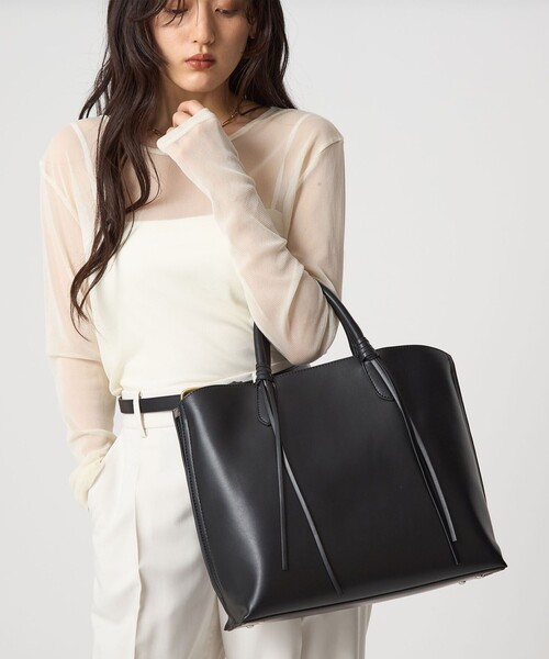 green label relaxing(グリーンレーベルリラクシング)の「【WEB限定】2WAYタッセルハンドル A4 トートバッグ / ショルダーバッグ(トートバッグ・レディース・ナチュラル/ブラック/ライトグレー・FREE)」の10枚目の写真