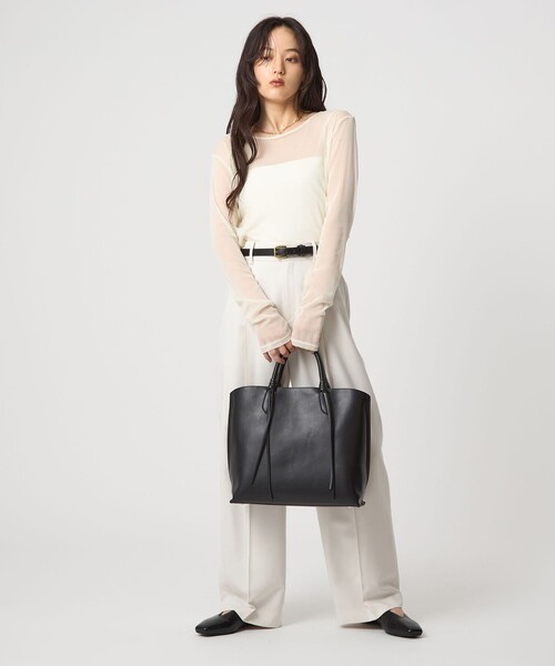 green label relaxing(グリーンレーベルリラクシング)の「【WEB限定】2WAYタッセルハンドル A4 トートバッグ / ショルダーバッグ(トートバッグ・レディース・ナチュラル/ブラック/ライトグレー・FREE)」の11枚目の写真