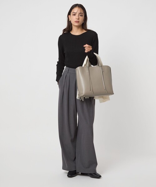 green label relaxing(グリーンレーベルリラクシング)の「【WEB限定】2WAYタッセルハンドル A4 トートバッグ / ショルダーバッグ(トートバッグ・レディース・ナチュラル/ブラック/ライトグレー・FREE)」の14枚目の写真