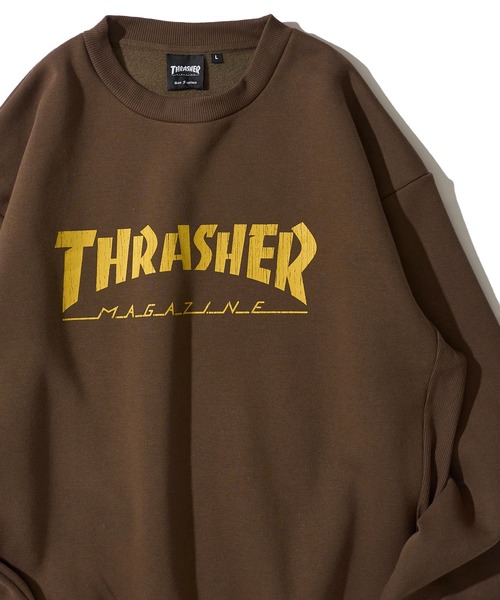 THRASHER(スラッシャー)の「【THRASHER / スラッシャー】裏起毛クラックプリントスウェットプルオーバー(スウェット・メンズ・アッシュグレー/アイボリー/ブラック/ブラウン・LARGE/X-LARGE/MEDIUM)」の4枚目の写真