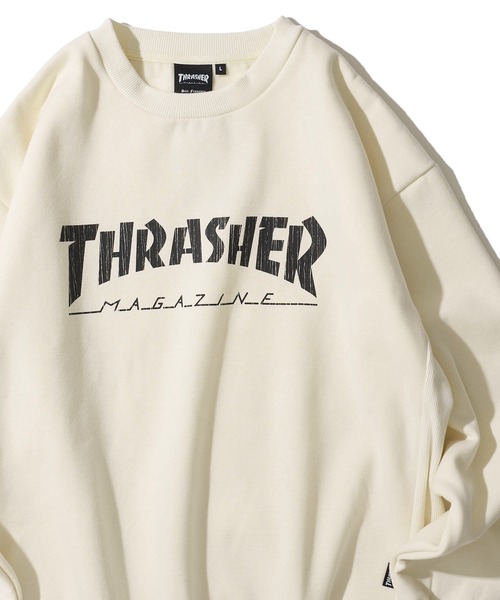 THRASHER(スラッシャー)の「【THRASHER / スラッシャー】裏起毛クラックプリントスウェットプルオーバー(スウェット・メンズ・アッシュグレー/アイボリー/ブラック/ブラウン・LARGE/X-LARGE/MEDIUM)」の1枚目の写真