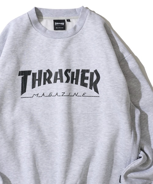 THRASHER(スラッシャー)の「【THRASHER / スラッシャー】裏起毛クラックプリントスウェットプルオーバー(スウェット・メンズ・アッシュグレー/アイボリー/ブラック/ブラウン・LARGE/X-LARGE/MEDIUM)」の3枚目の写真