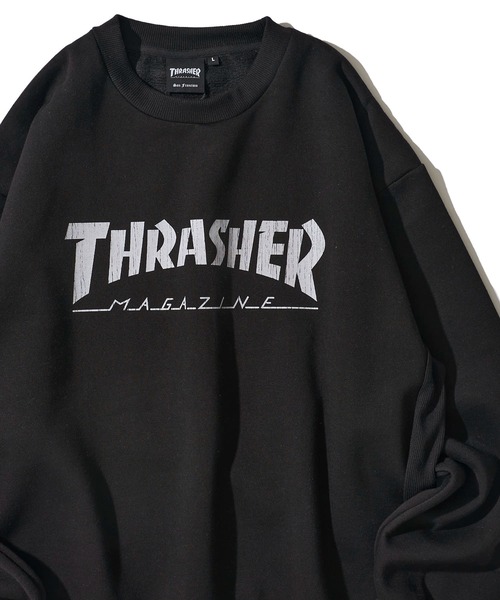 THRASHER(スラッシャー)の「【THRASHER / スラッシャー】裏起毛クラックプリントスウェットプルオーバー(スウェット・メンズ・アッシュグレー/アイボリー/ブラック/ブラウン・LARGE/X-LARGE/MEDIUM)」の2枚目の写真