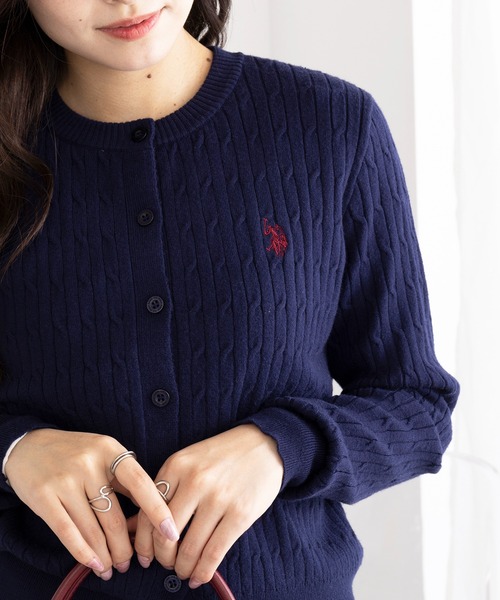 セール】【U.S. POLO ASSN.】26SS 春ニット☆ワンポイントロゴ ポニー