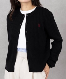 SETUP7（セットアップセブン）の「【U.S. POLO ASSN.】26SS 春ニット☆ワンポイントロゴ ポニー刺繍 ミニケーブルカーディガン（カーディガン/ボレロ）」