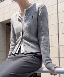 U.S. POLO ASSN.（ユーエスポロアッスン）の「【U.S. POLO ASSN.】26AW新色入荷 ワンポイントロゴ ポニー刺繍 ミニケーブルカーディガン（カーディガン/ボレロ）」