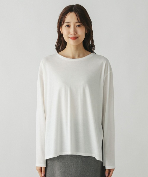 GLOBAL WORK（グローバルワーク）の「サラサラシャギーベスト/長袖T/581160（ベスト・レディース・モカ/アイボリー/チャコールグレー・SHORT/REGULAR）」の12枚目の写真